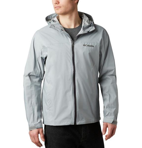 Columbia Omni-Tech Rain Jacket Grey For Men's NZ96213 New Zealand